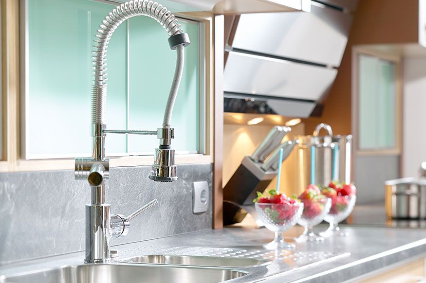 Sink with pot filler installed by plumber in Castro Valley